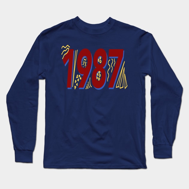 1987 - lets reminisce about the 80’s Long Sleeve T-Shirt by JossSperdutoArt